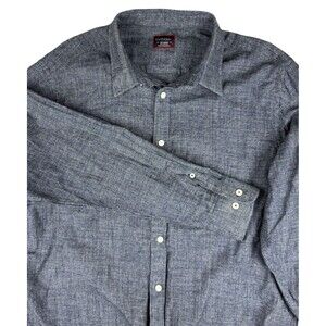 UNTUCKit Men’s XXL Blue Cotton Button Down Long Sleeve Shirt Veneto Chambray